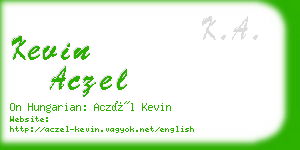 kevin aczel business card